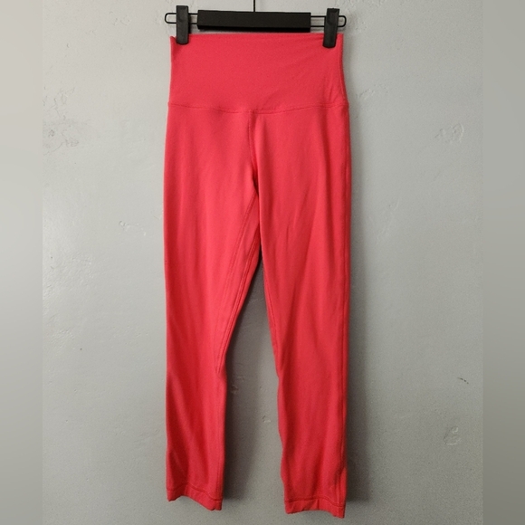 Lululemon Athletica Align High Rise Crop Glaze Pink Sz 4 - Picture 3 of 6